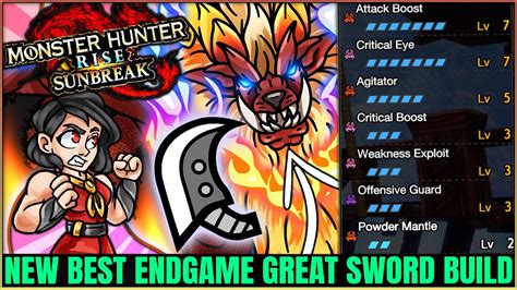 great sword build sunbreak|monster hunter sunbreak best build.